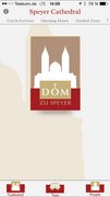 Smartphone mit Startbildschirm der Dom-App Smartphone mit Startbildschirm der Dom-App